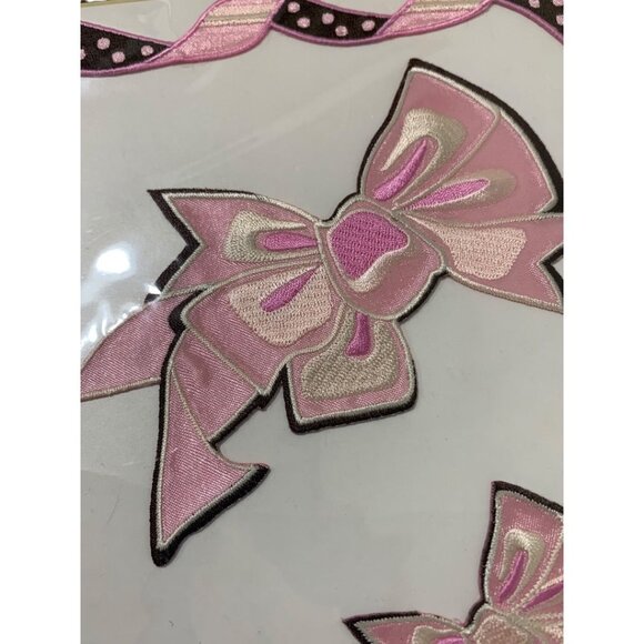 Conso Self-Adhesive Designer Motif Bows Fabric Satin New - Picture 2 of 7